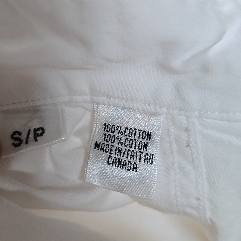 Retro 90s Looney Toons Daffy Duck White Cotton Button Up Shirt Vintage 1990s - Picture 16 of 16